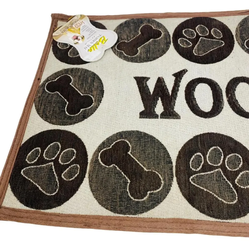 Loving Pets Bella Fashion Pet Mat for Dogs, Woof Chenille keep floor clean